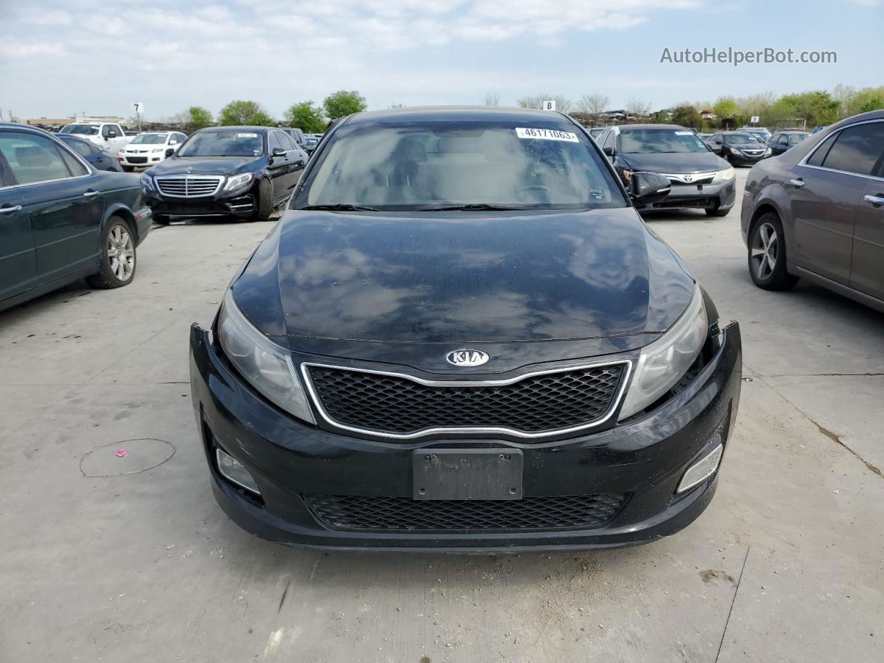 2014 Kia Optima Lx Black vin: 5XXGM4A77EG296923