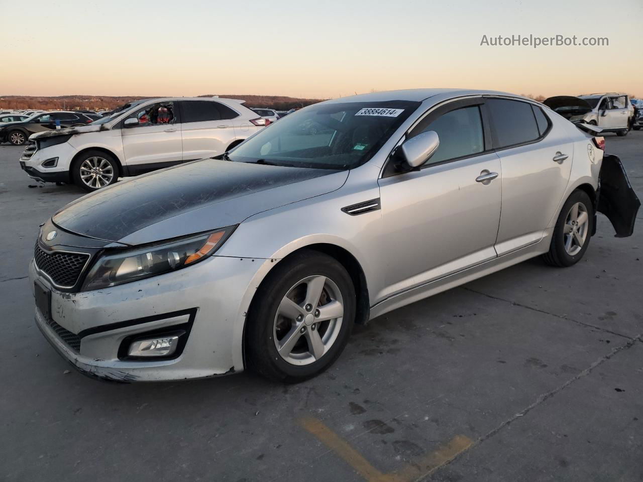 2014 Kia Optima Lx Silver vin: 5XXGM4A77EG297201