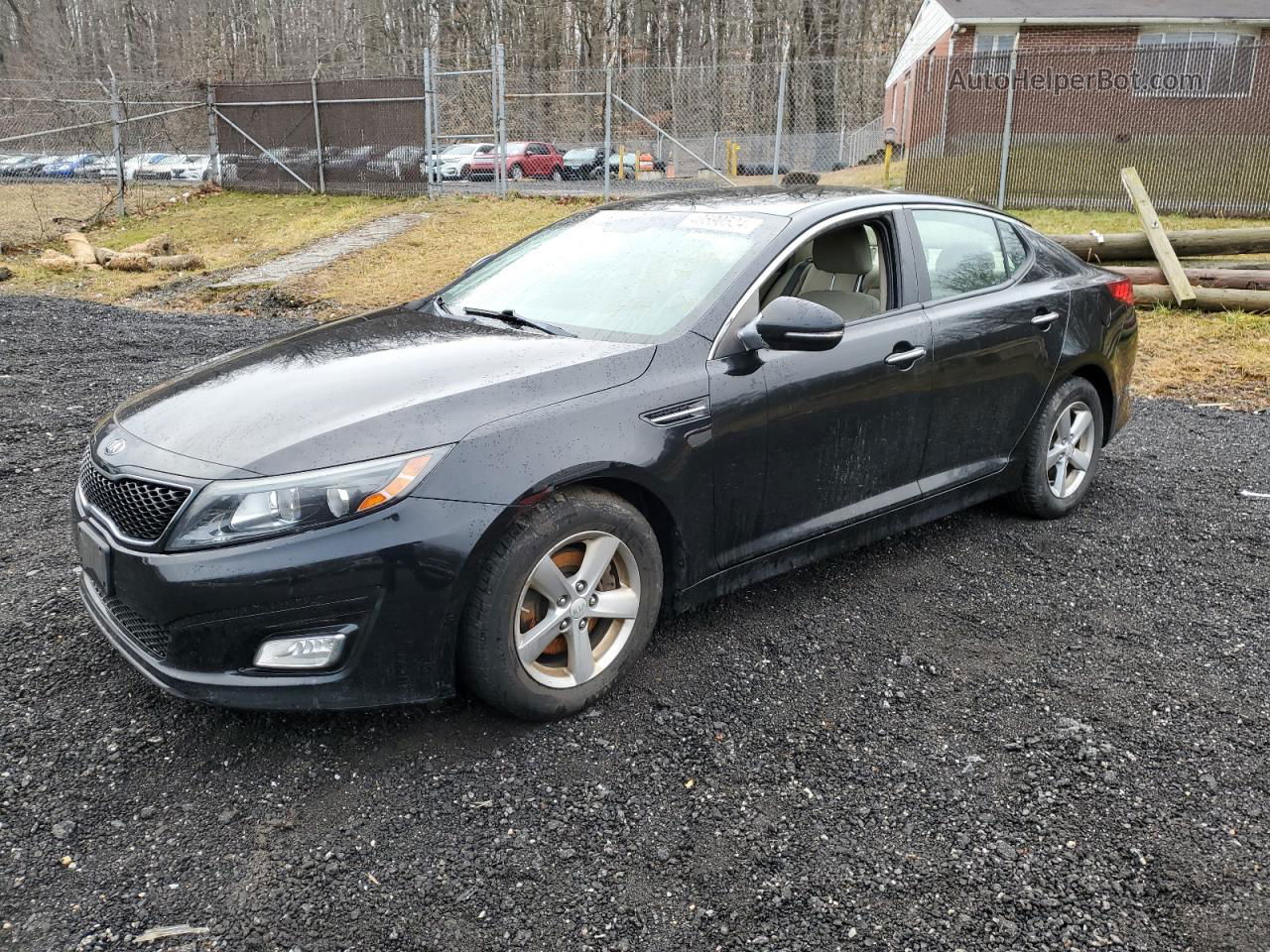 2014 Kia Optima Lx Black vin: 5XXGM4A77EG298378