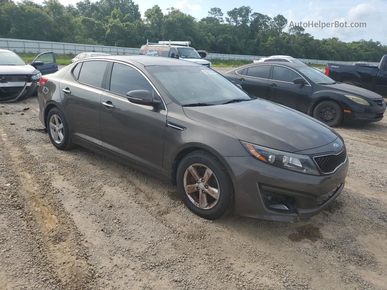 2014 Kia Optima Lx Brown vin: 5XXGM4A77EG306012