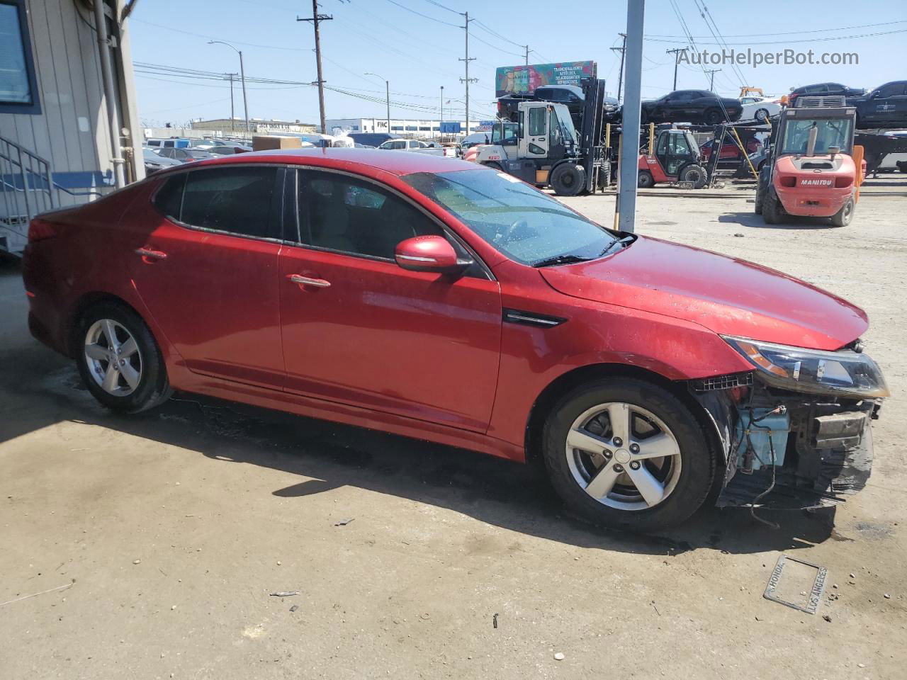 2014 Kia Optima Lx Red vin: 5XXGM4A77EG318922