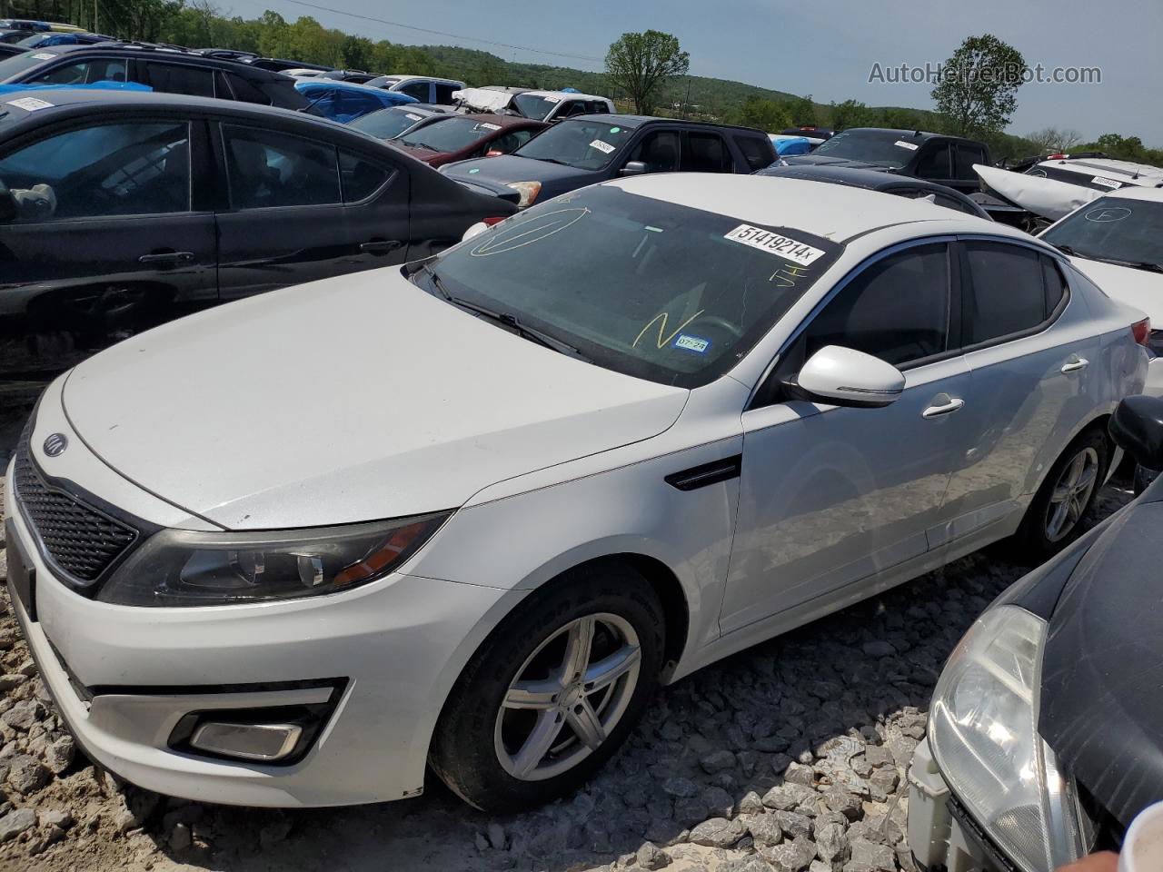 2014 Kia Optima Lx Белый vin: 5XXGM4A77EG319262