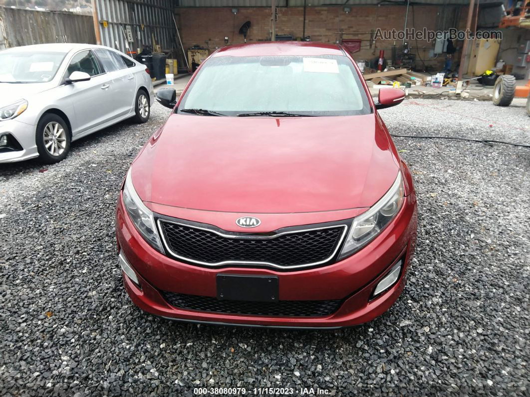 2014 Kia Optima Lx Red vin: 5XXGM4A77EG320069