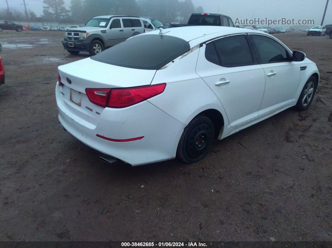 2014 Kia Optima Lx White vin: 5XXGM4A77EG321450