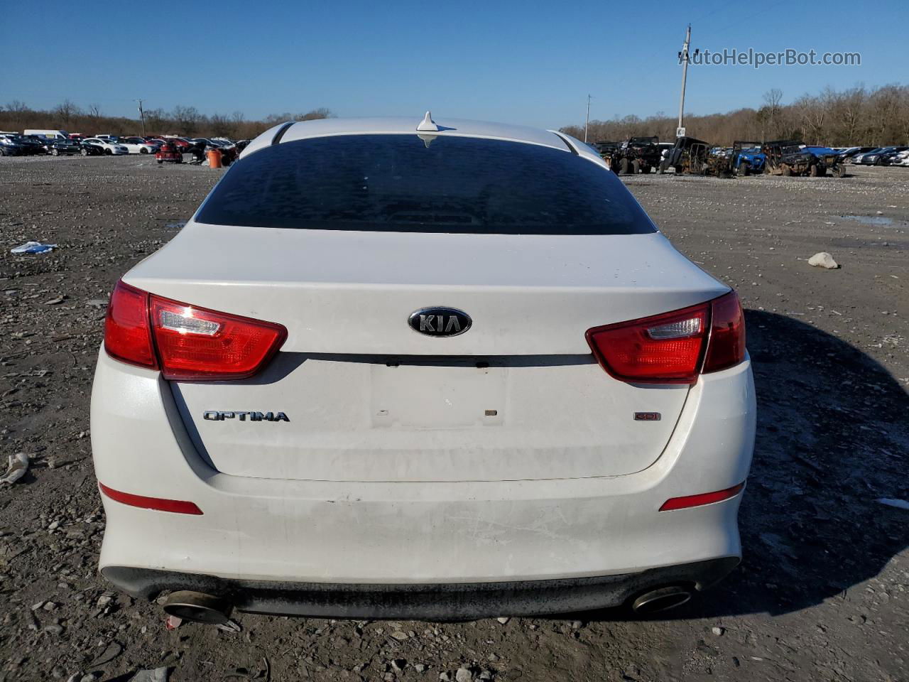 2014 Kia Optima Lx White vin: 5XXGM4A77EG324347