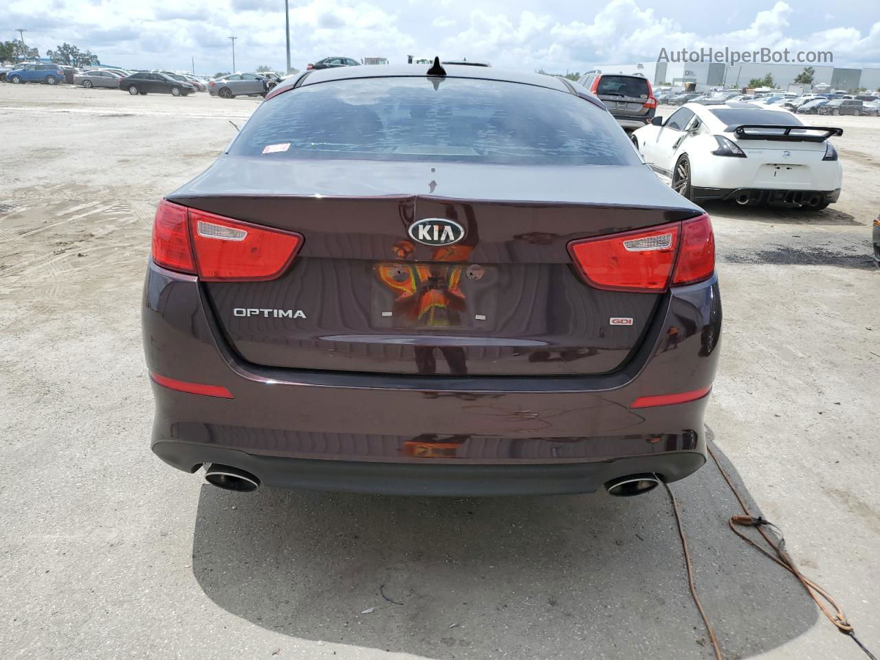 2014 Kia Optima Lx Burgundy vin: 5XXGM4A77EG333825