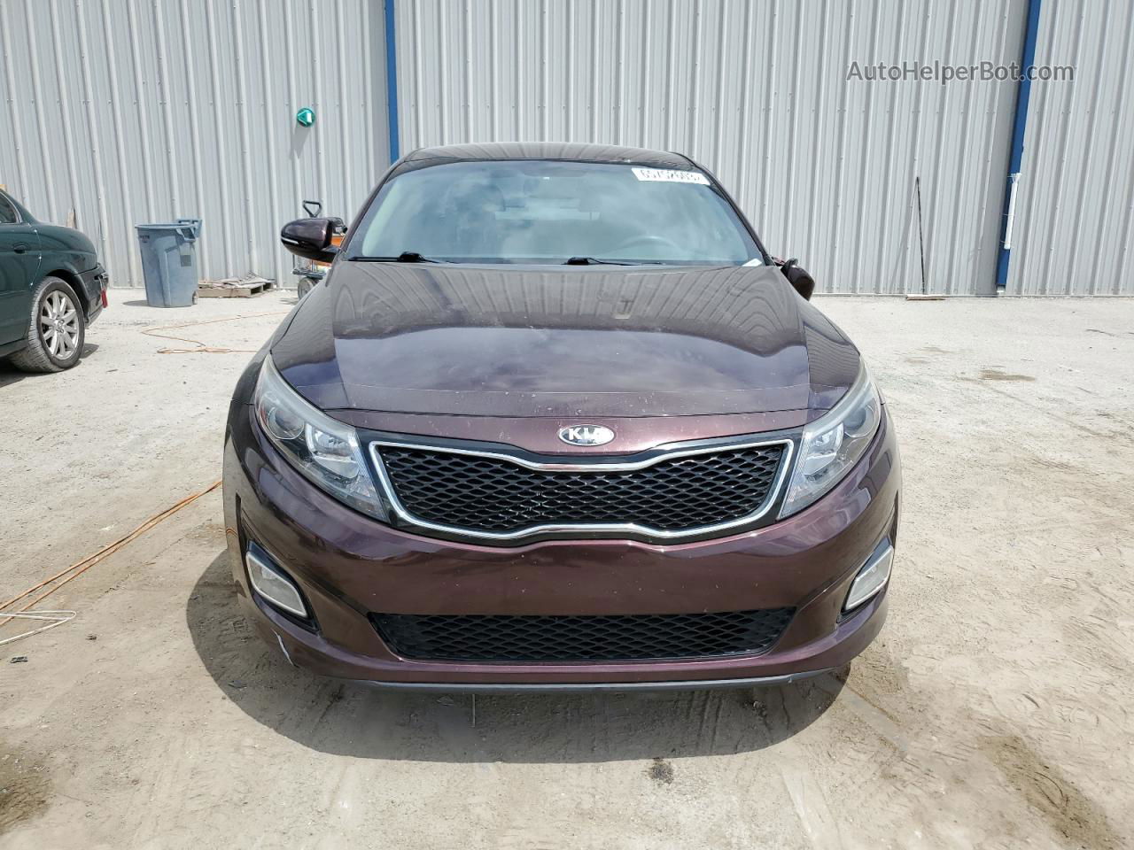 2014 Kia Optima Lx Burgundy vin: 5XXGM4A77EG333825