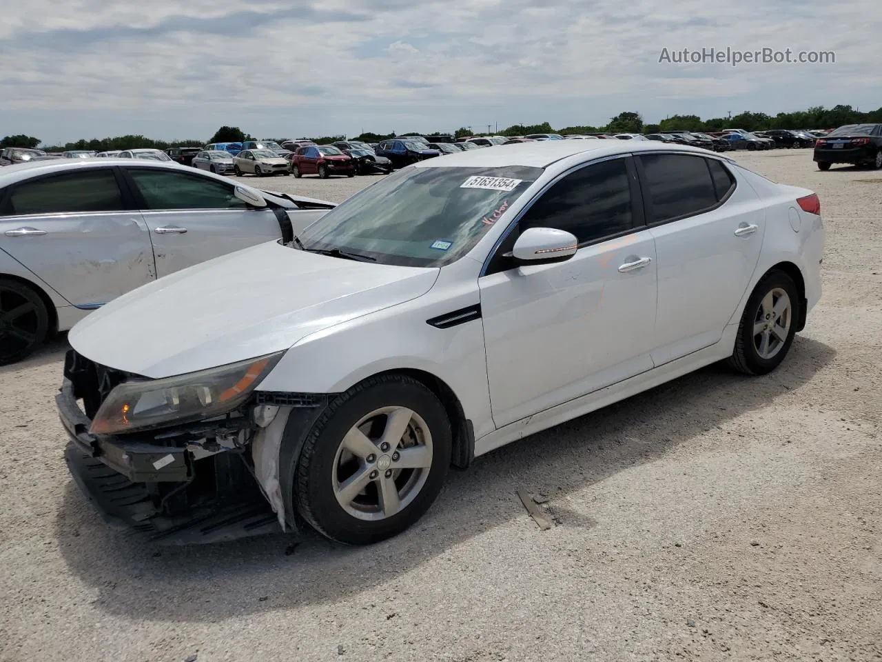 2014 Kia Optima Lx Белый vin: 5XXGM4A77EG336238