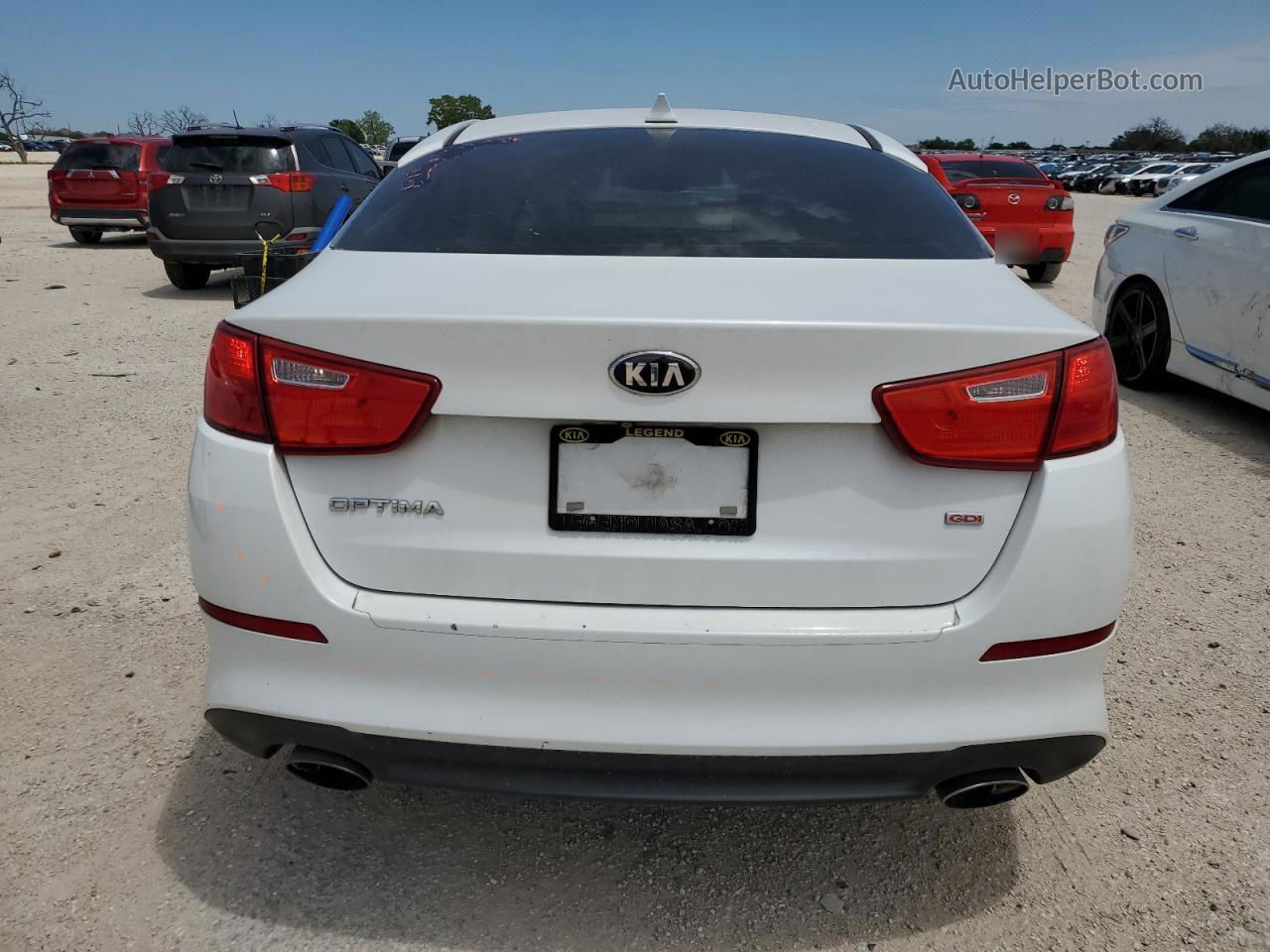 2014 Kia Optima Lx White vin: 5XXGM4A77EG336238