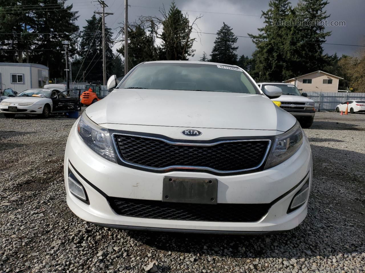 2014 Kia Optima Lx Белый vin: 5XXGM4A77EG345909