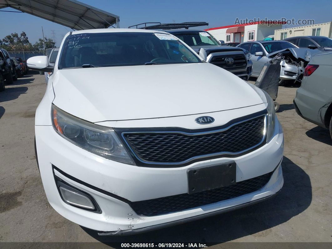 2015 Kia Optima Lx White vin: 5XXGM4A77FG368415