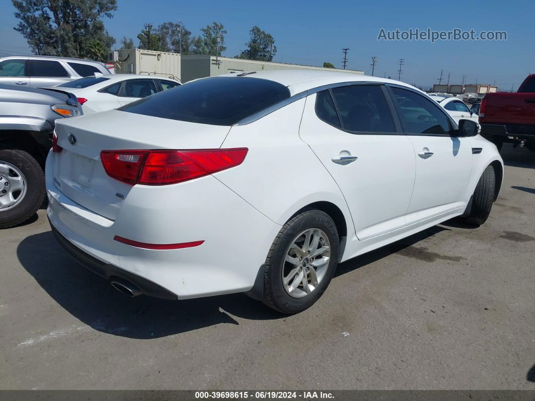 2015 Kia Optima Lx White vin: 5XXGM4A77FG368415