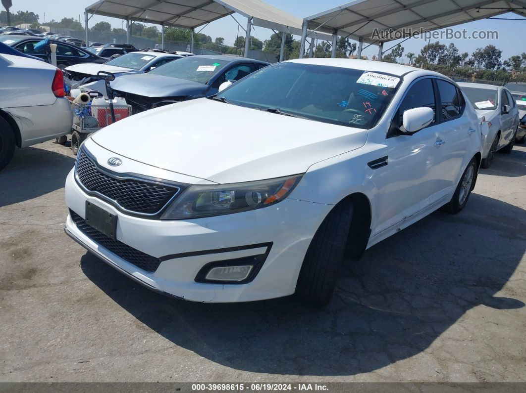 2015 Kia Optima Lx White vin: 5XXGM4A77FG368415