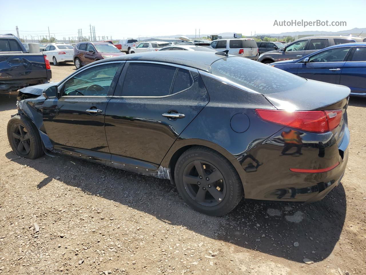 2015 Kia Optima Lx Black vin: 5XXGM4A77FG386123