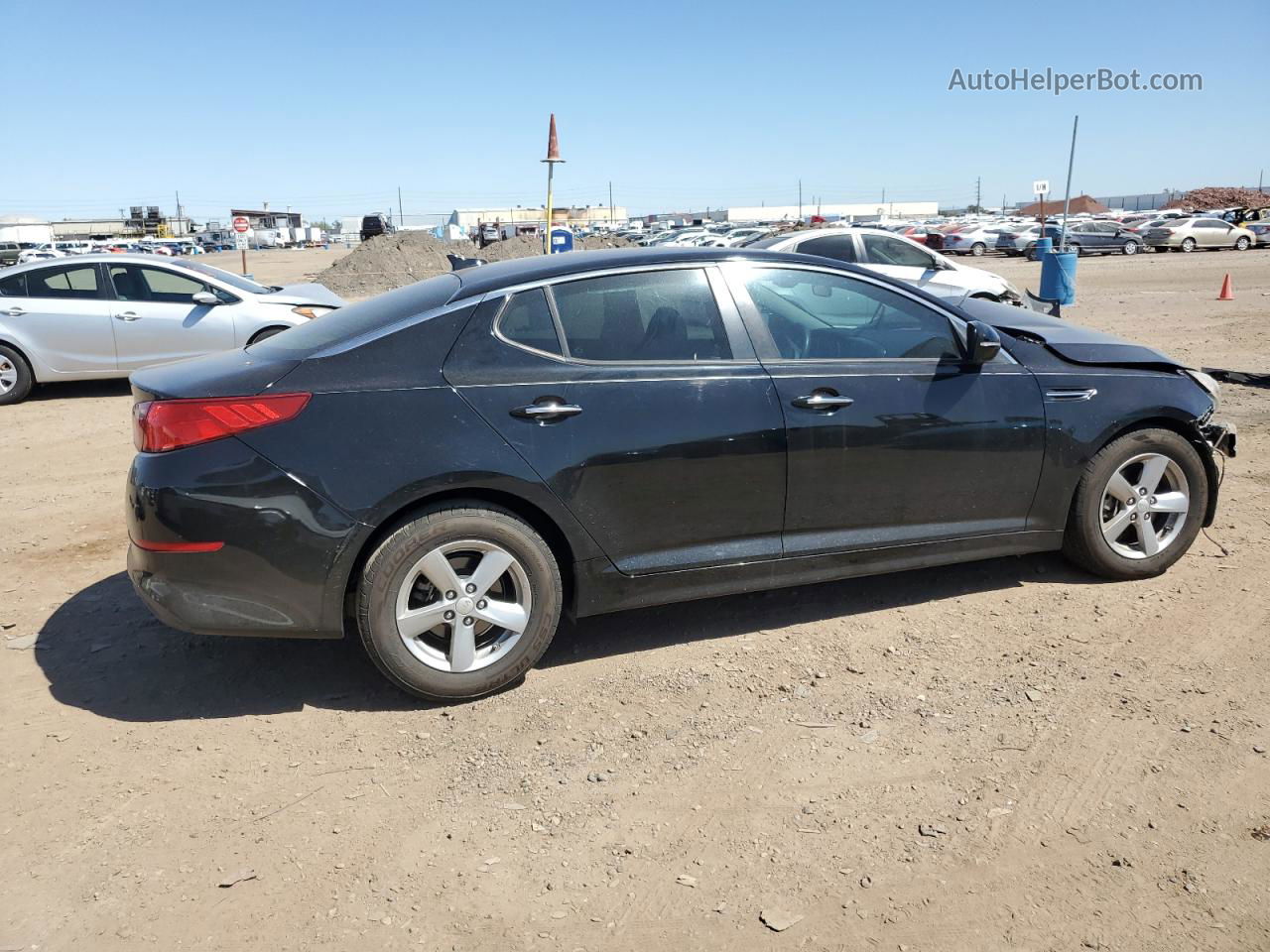 2015 Kia Optima Lx Черный vin: 5XXGM4A77FG394769