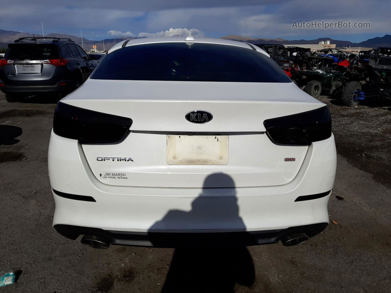 2015 Kia Optima Lx White vin: 5XXGM4A77FG417435