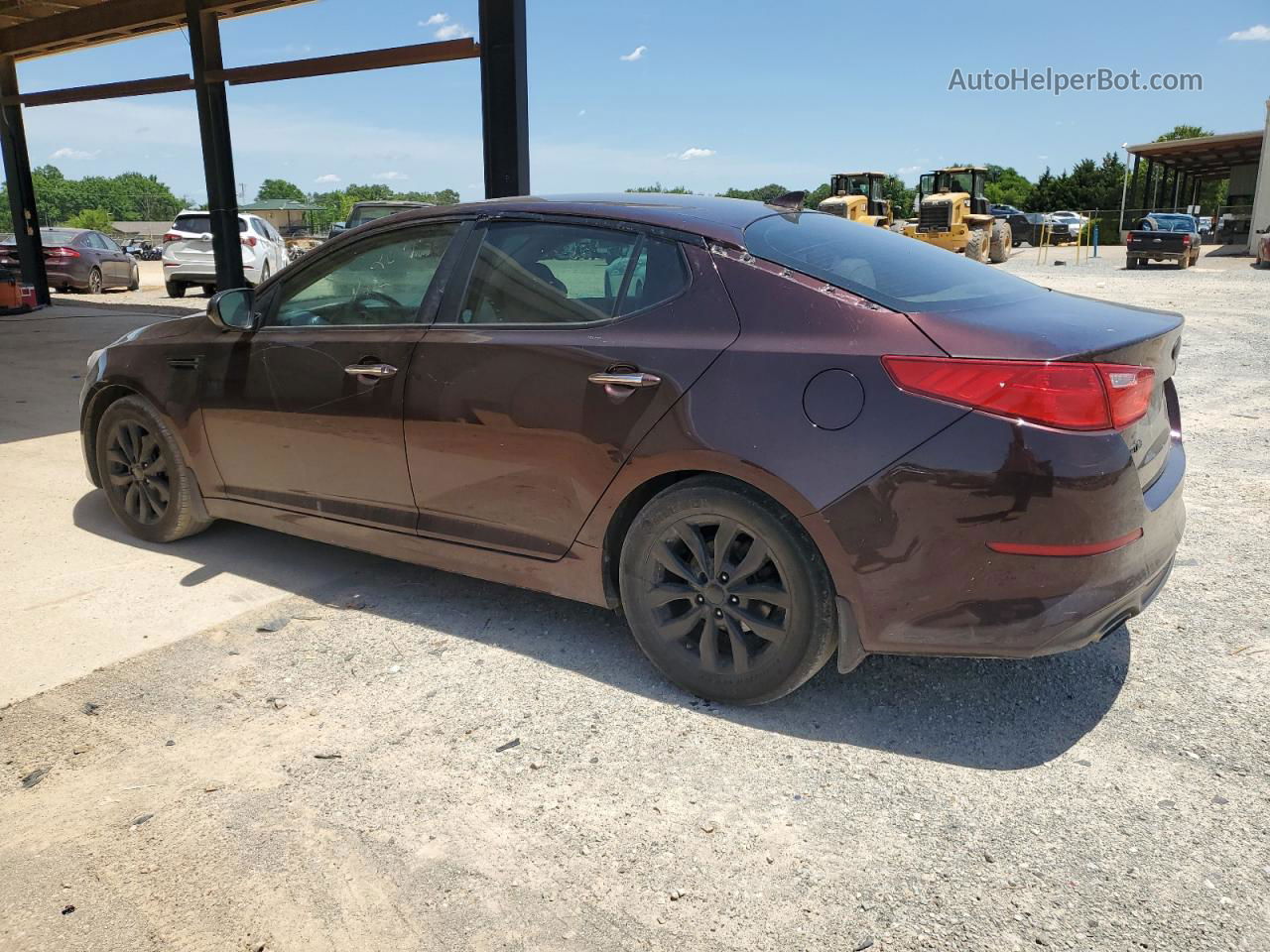 2015 Kia Optima Lx Burgundy vin: 5XXGM4A77FG430802