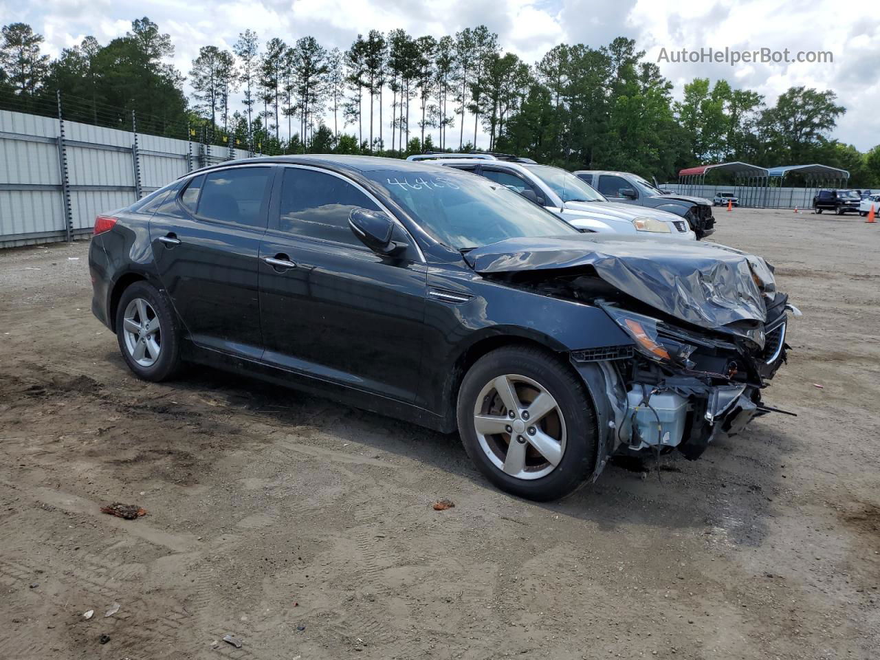 2015 Kia Optima Lx Black vin: 5XXGM4A77FG464688