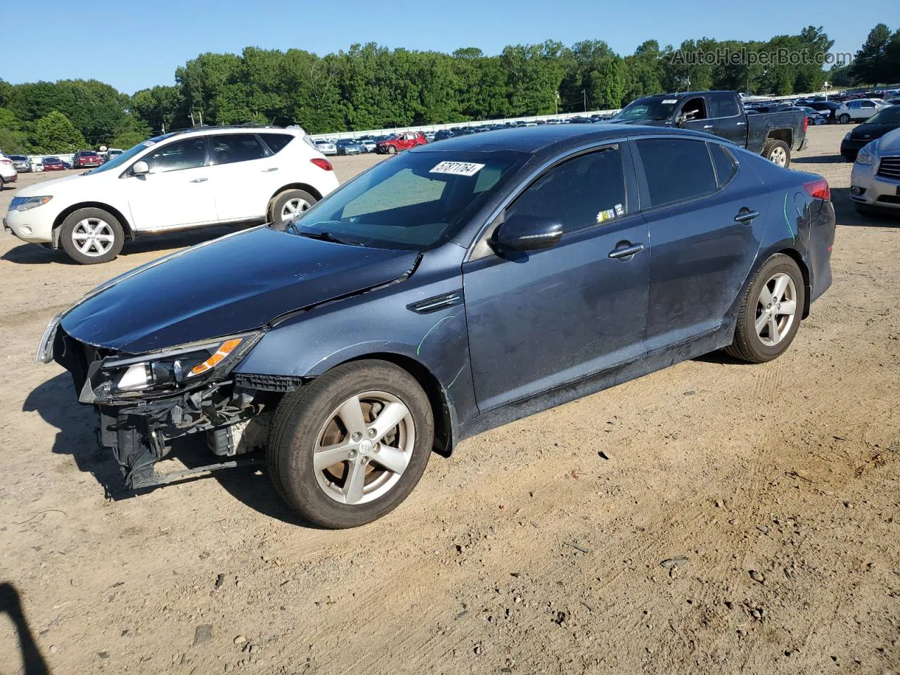 2015 Kia Optima Lx Синий vin: 5XXGM4A77FG476209