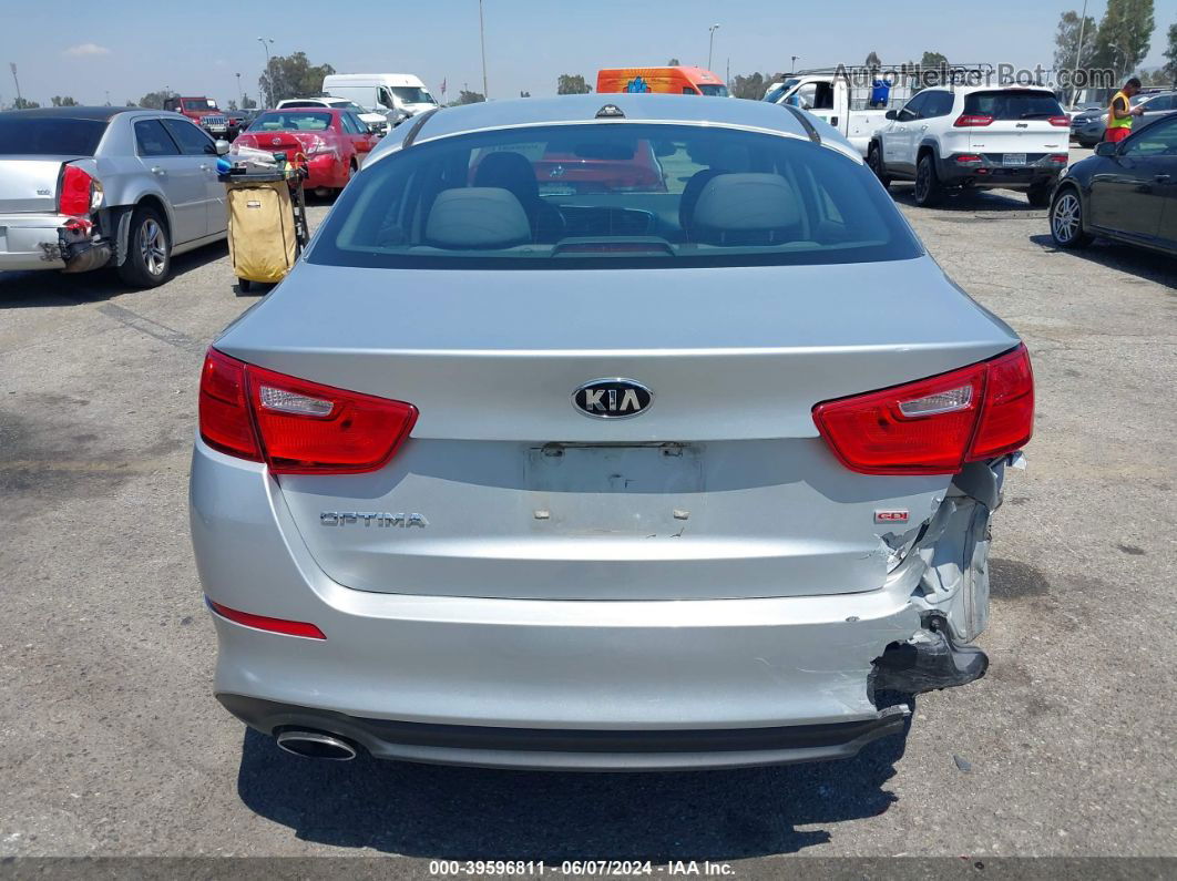 2015 Kia Optima Lx Серебряный vin: 5XXGM4A77FG494452