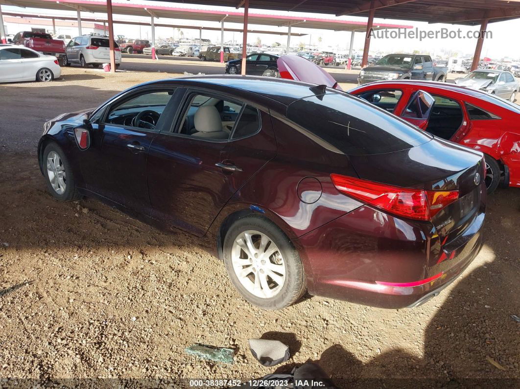 2013 Kia Optima Lx Maroon vin: 5XXGM4A78DG212431
