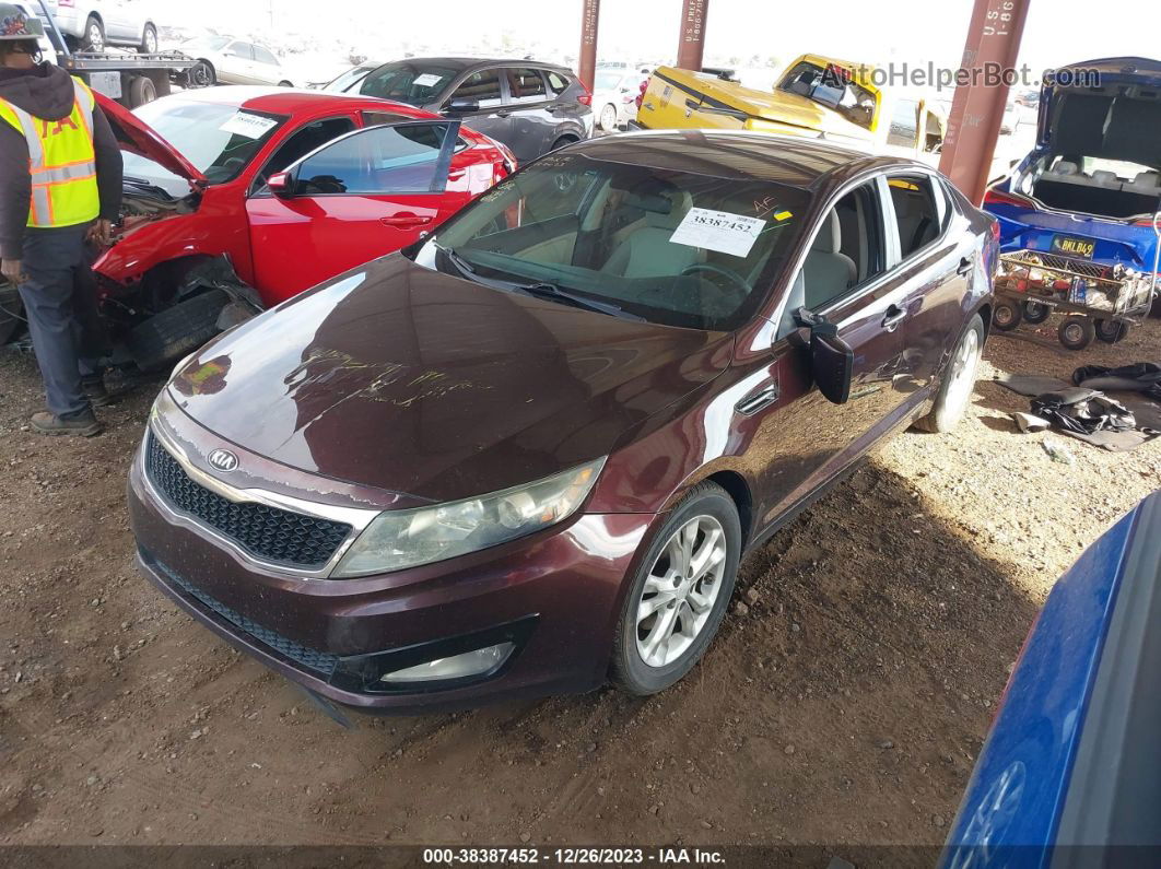 2013 Kia Optima Lx Maroon vin: 5XXGM4A78DG212431
