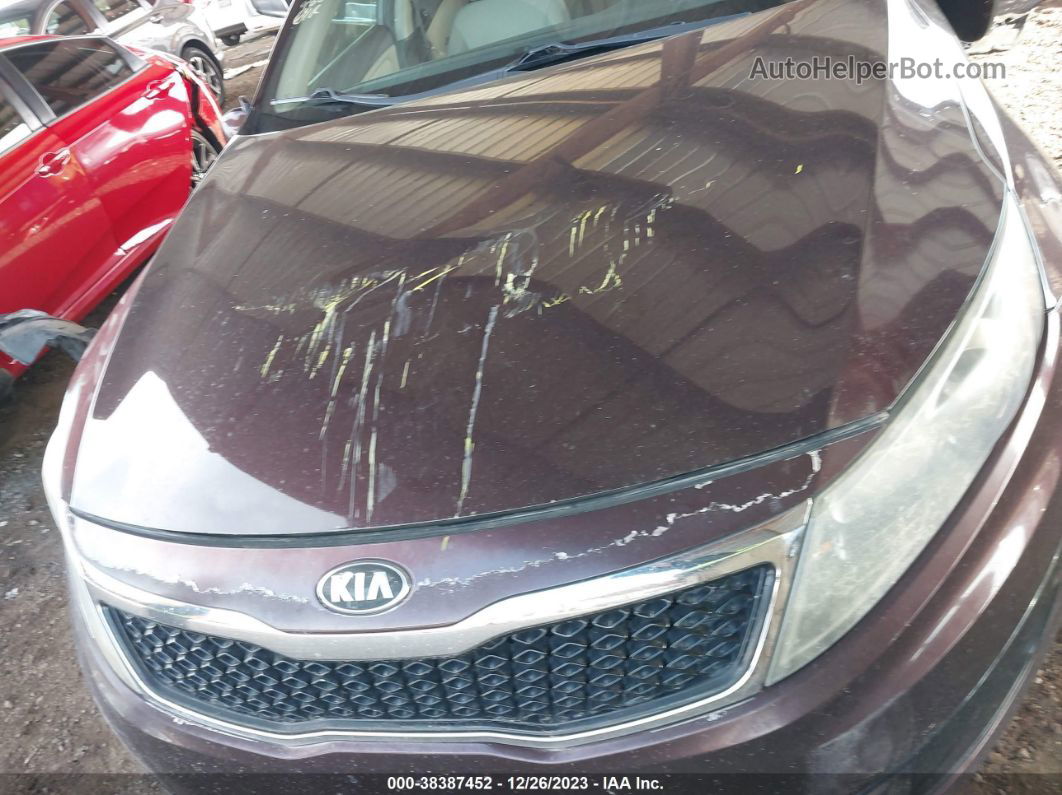 2013 Kia Optima Lx Maroon vin: 5XXGM4A78DG212431