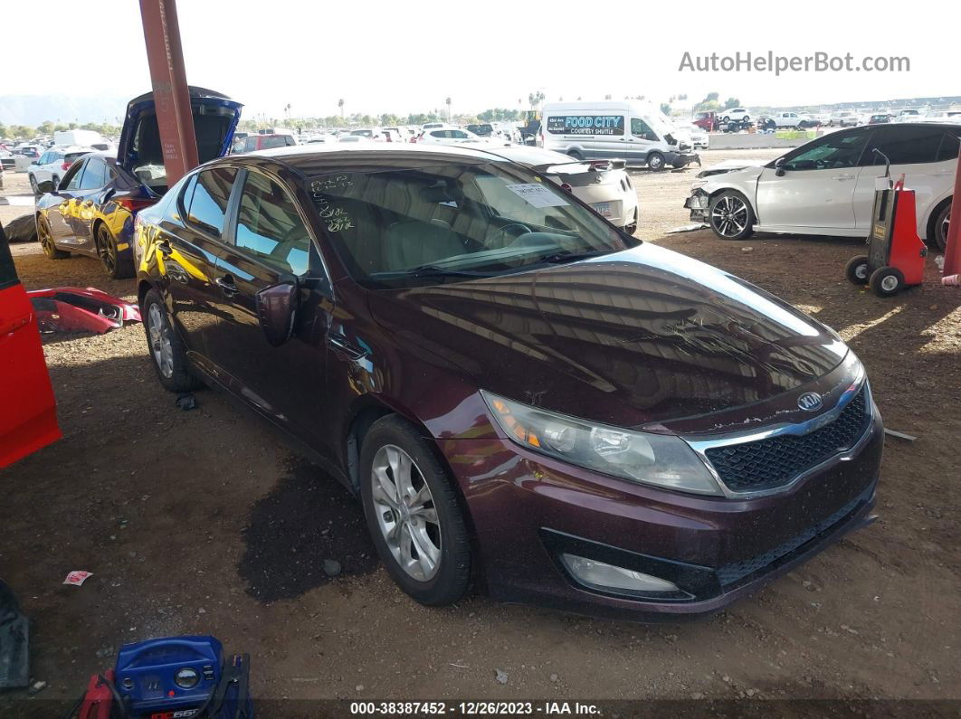 2013 Kia Optima Lx Maroon vin: 5XXGM4A78DG212431