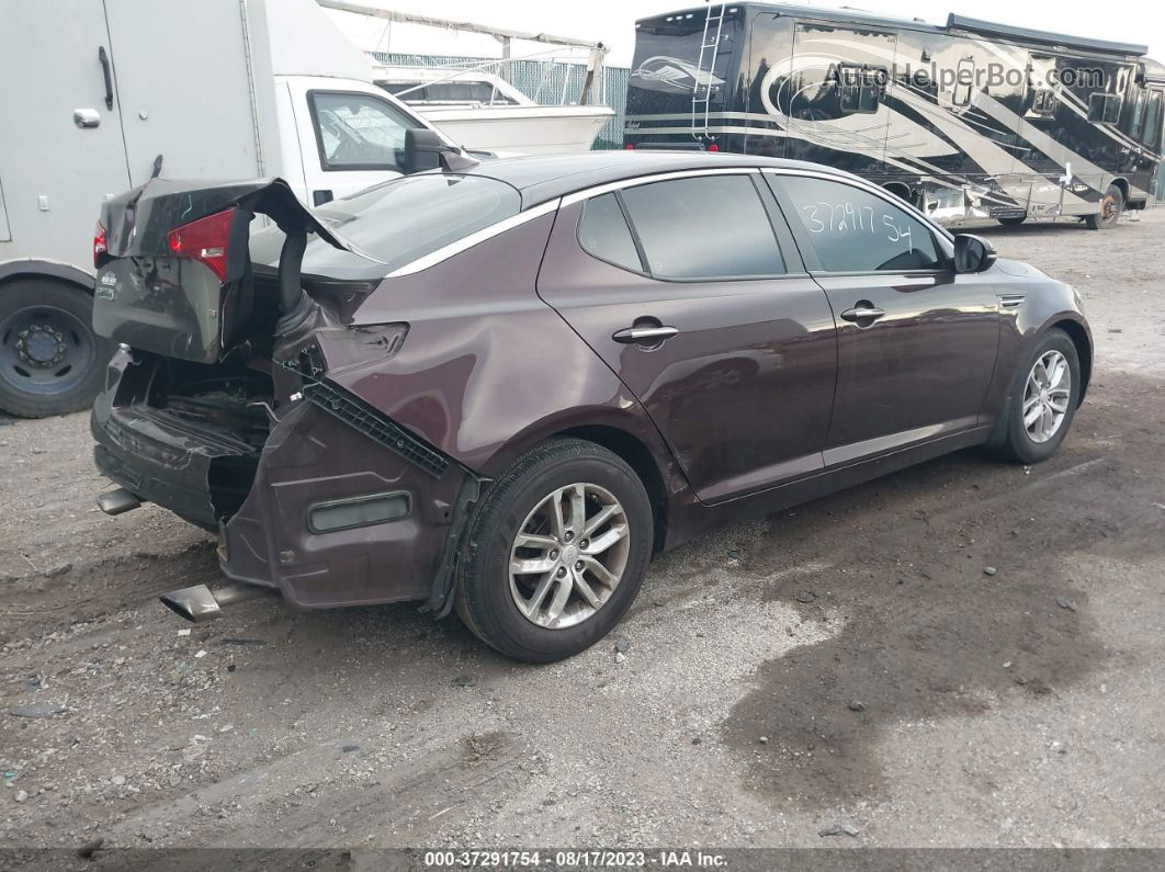 2013 Kia Optima Lx Burgundy vin: 5XXGM4A78DG256767