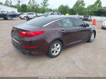 2014 Kia Optima Lx Maroon vin: 5XXGM4A78EG261517