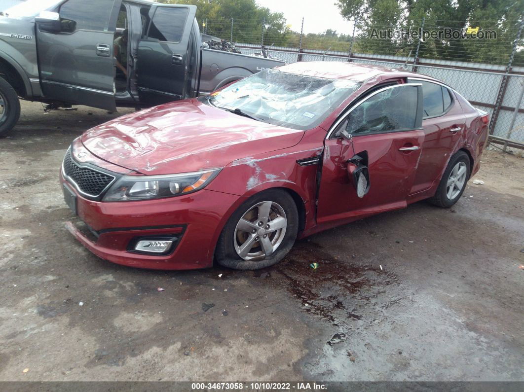 2014 Kia Optima Lx Red vin: 5XXGM4A78EG275465