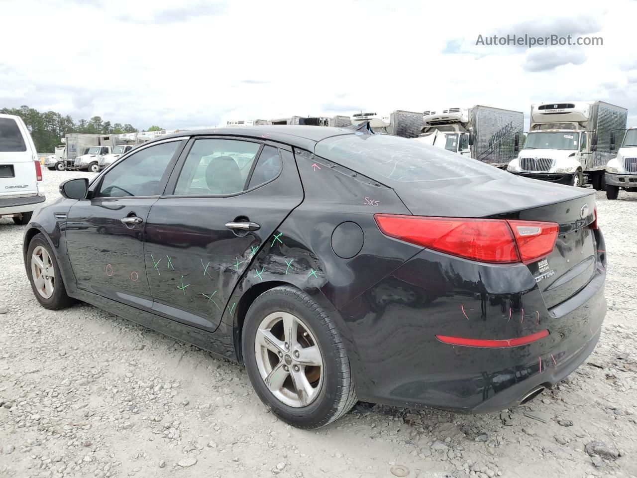 2014 Kia Optima Lx Black vin: 5XXGM4A78EG288345