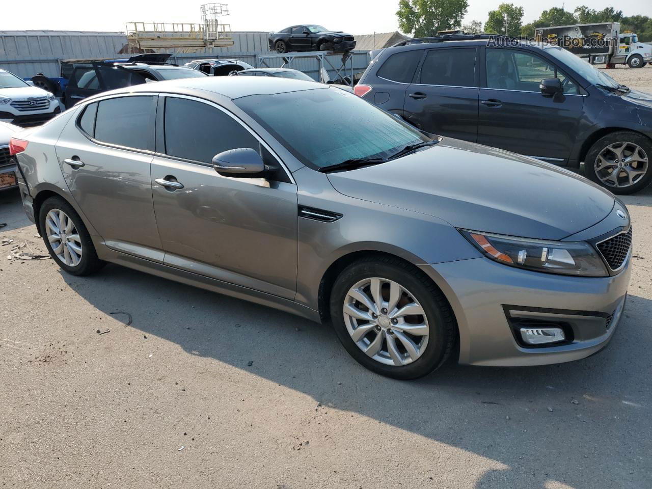 2014 Kia Optima Lx Gray vin: 5XXGM4A78EG303149