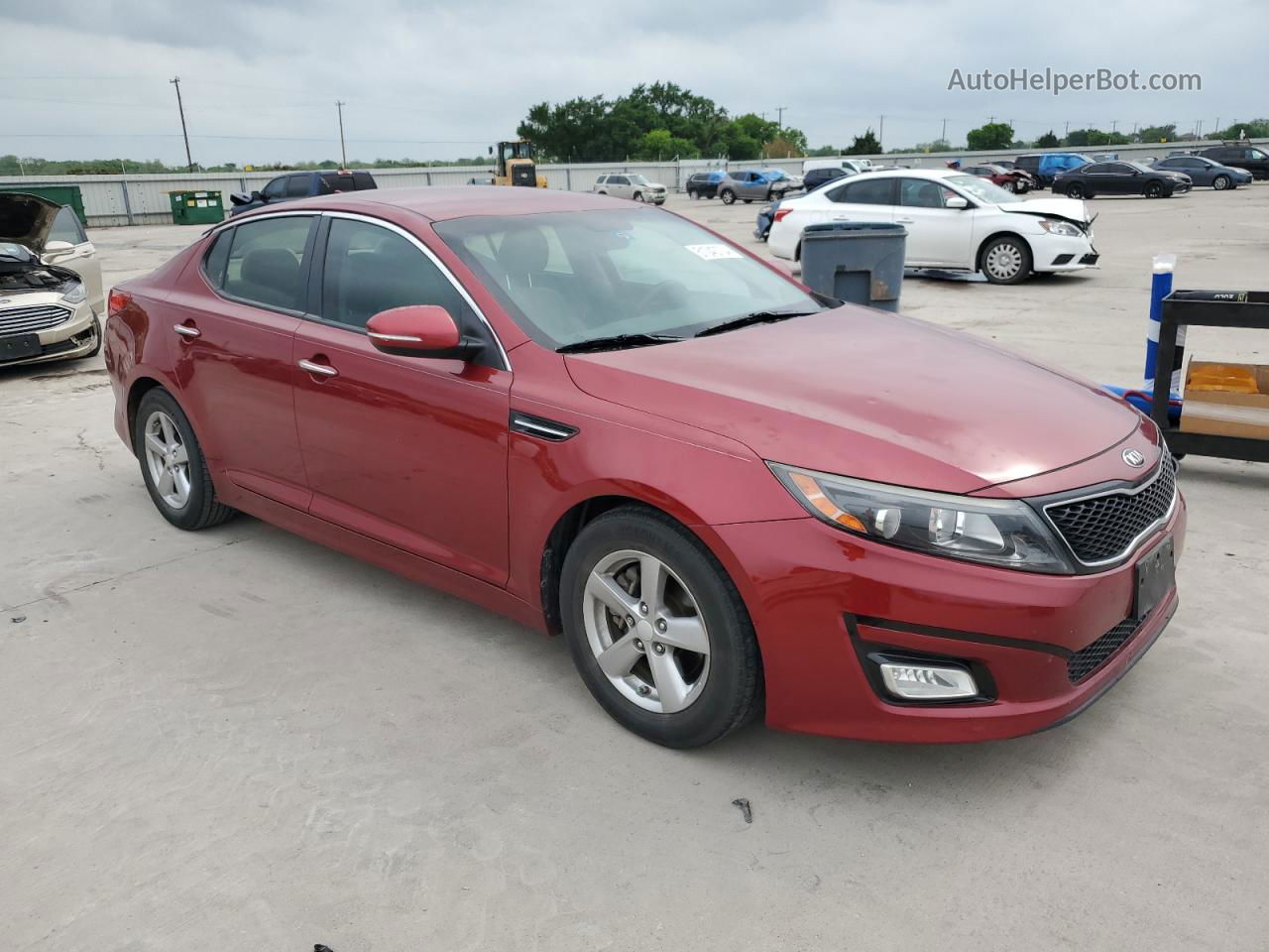 2014 Kia Optima Lx Burgundy vin: 5XXGM4A78EG310263