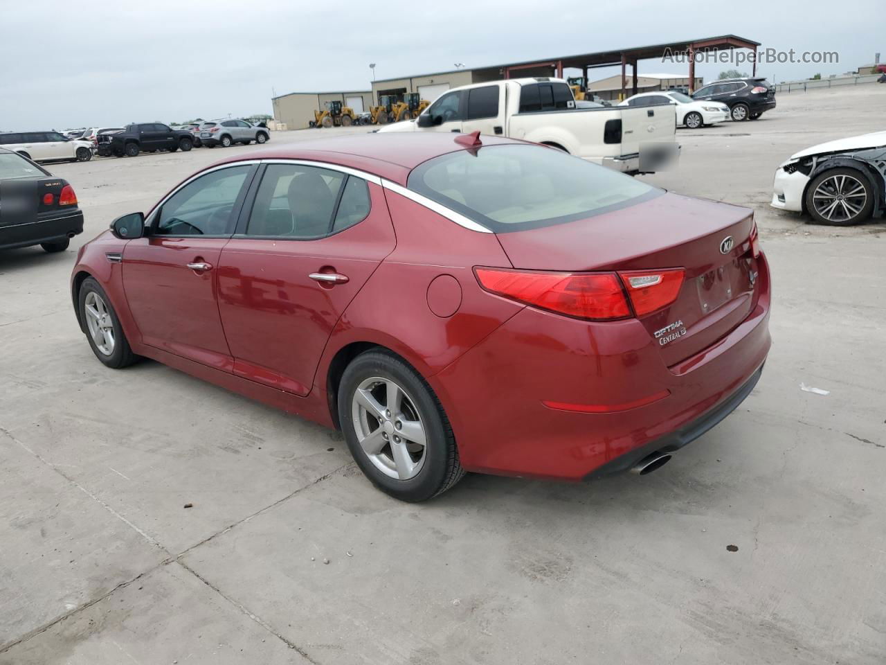 2014 Kia Optima Lx Burgundy vin: 5XXGM4A78EG310263