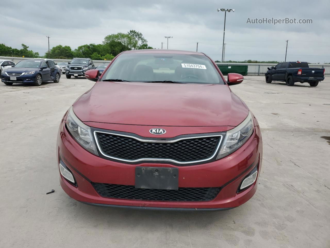 2014 Kia Optima Lx Burgundy vin: 5XXGM4A78EG310263