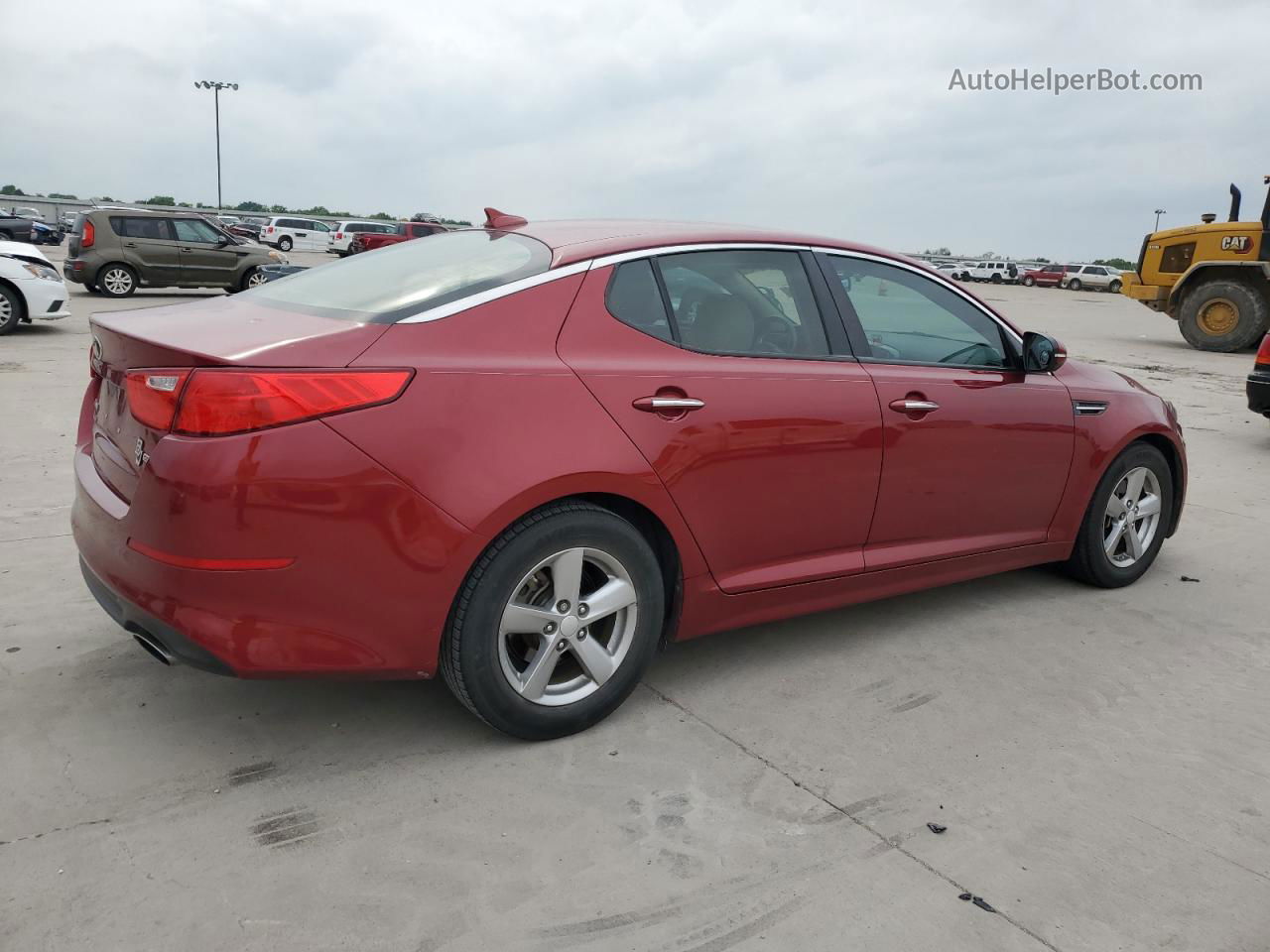 2014 Kia Optima Lx Burgundy vin: 5XXGM4A78EG310263