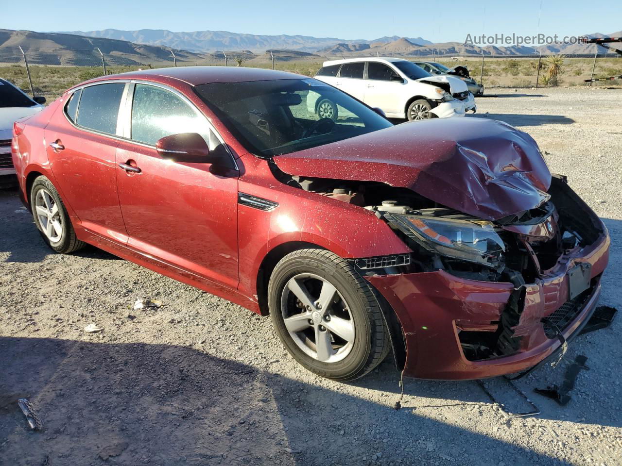 2014 Kia Optima Lx Burgundy vin: 5XXGM4A78EG331226