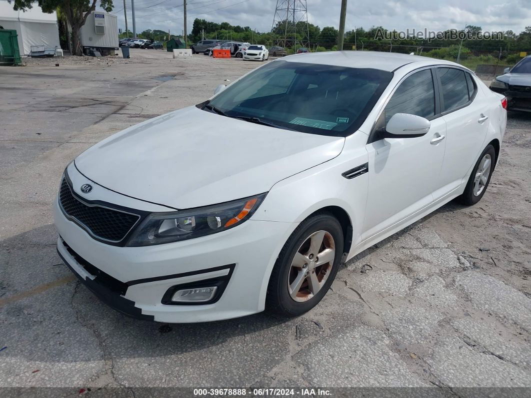 2014 Kia Optima Lx White vin: 5XXGM4A78EG341058