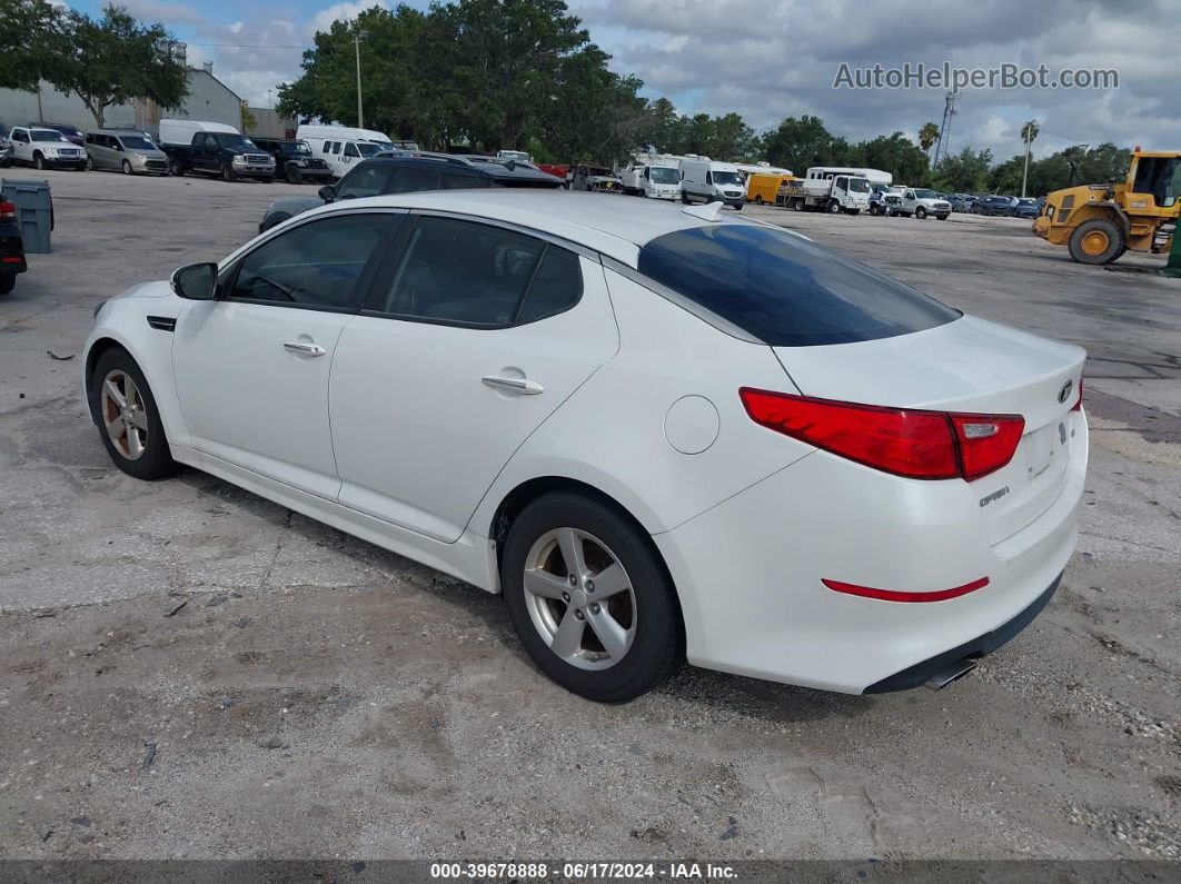 2014 Kia Optima Lx White vin: 5XXGM4A78EG341058