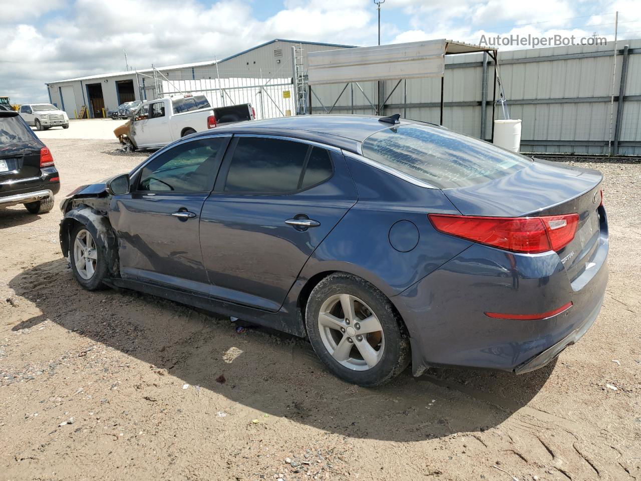 2015 Kia Optima Lx Синий vin: 5XXGM4A78FG375387