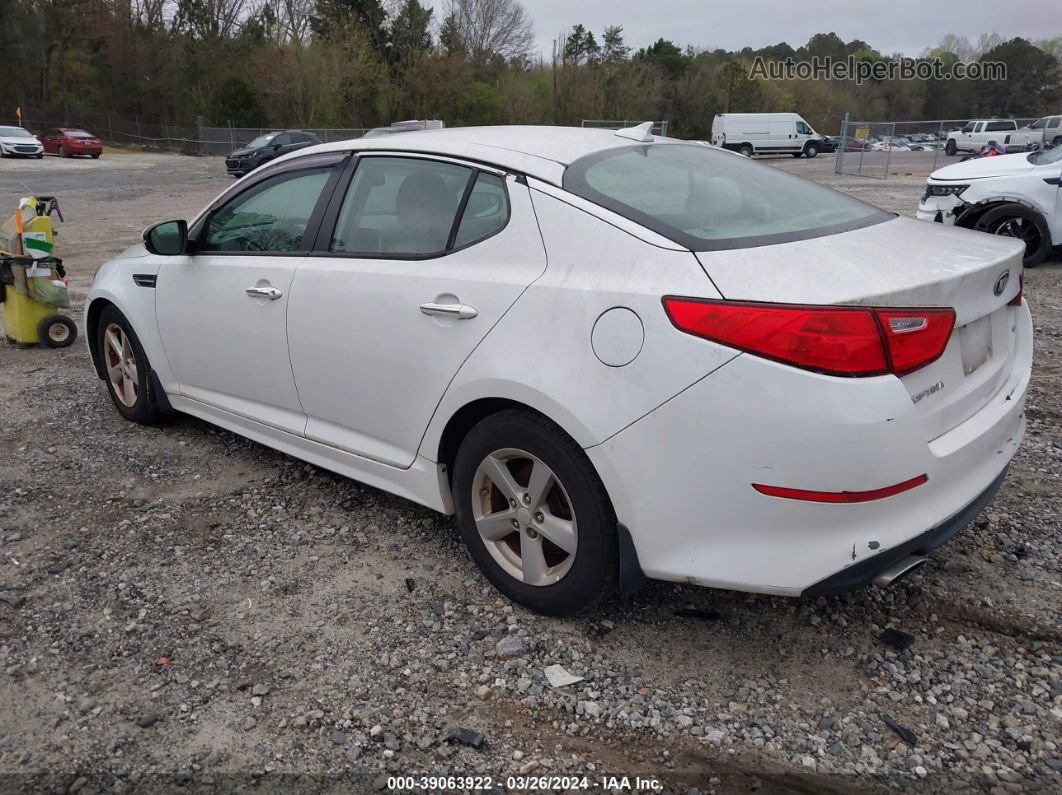 2015 Kia Optima Lx White vin: 5XXGM4A78FG418867