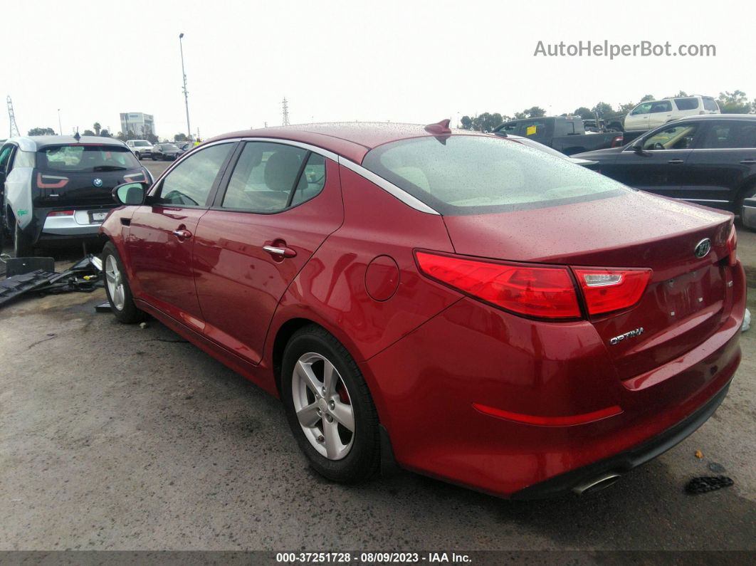 2015 Kia Optima Lx Red vin: 5XXGM4A78FG431067