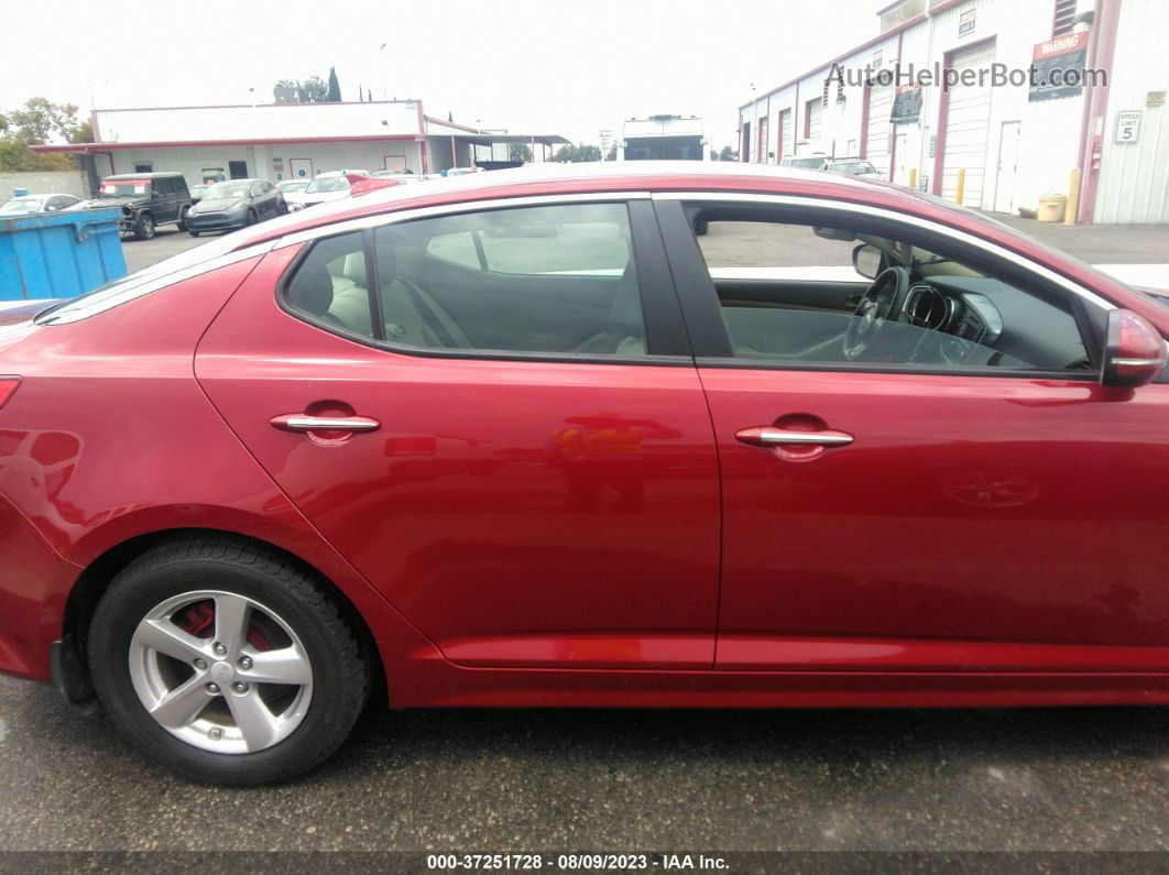 2015 Kia Optima Lx Red vin: 5XXGM4A78FG431067