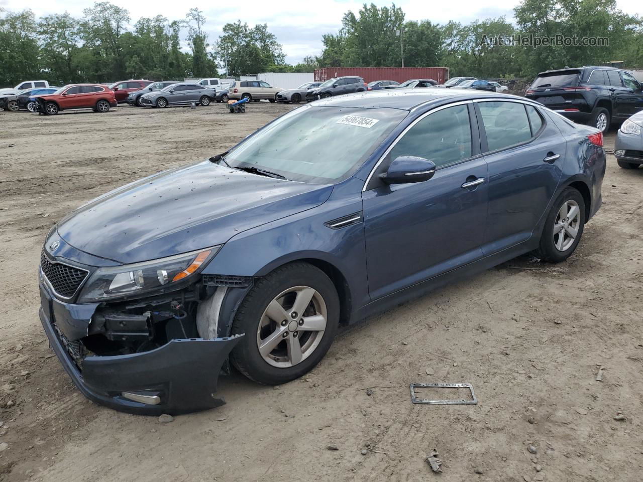 2015 Kia Optima Lx Blue vin: 5XXGM4A78FG438150