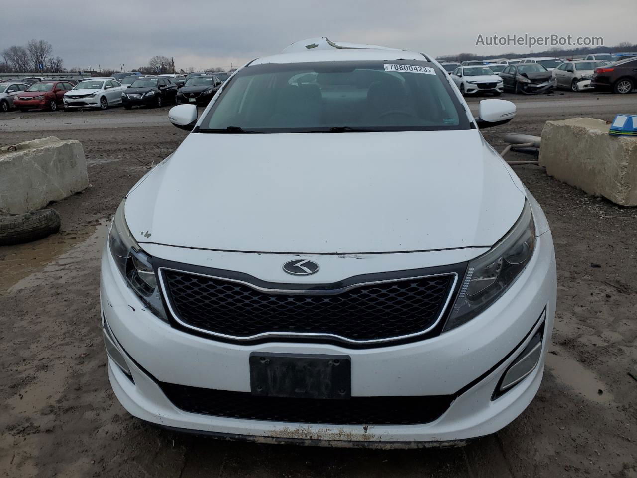 2015 Kia Optima Lx White vin: 5XXGM4A78FG471536