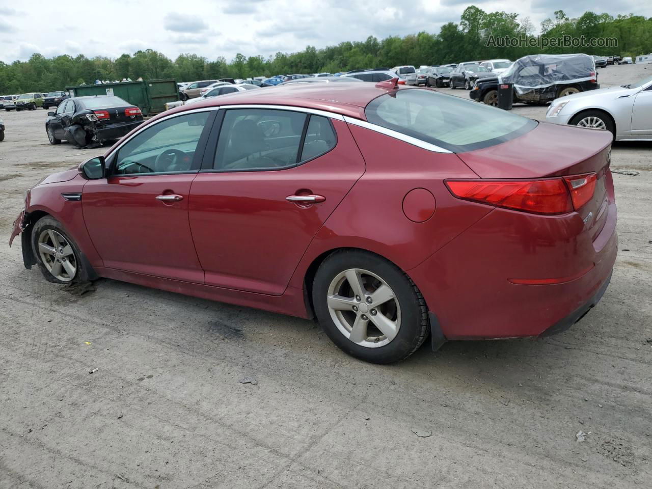 2015 Kia Optima Lx Red vin: 5XXGM4A78FG479541