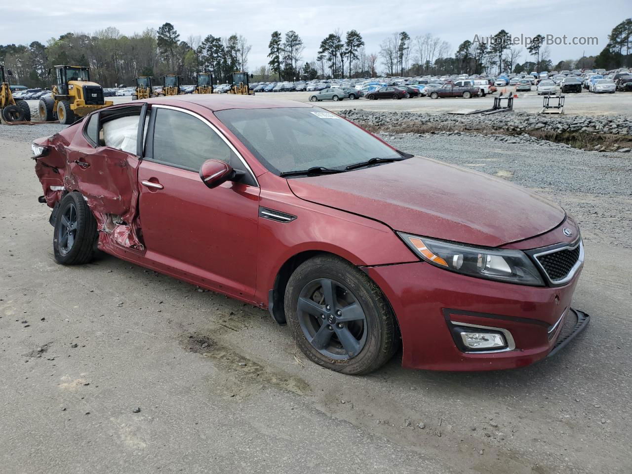 2015 Kia Optima Lx Burgundy vin: 5XXGM4A78FG481435