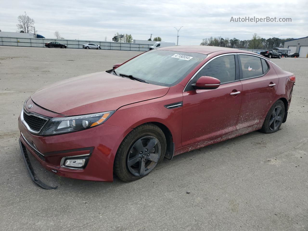 2015 Kia Optima Lx Burgundy vin: 5XXGM4A78FG481435