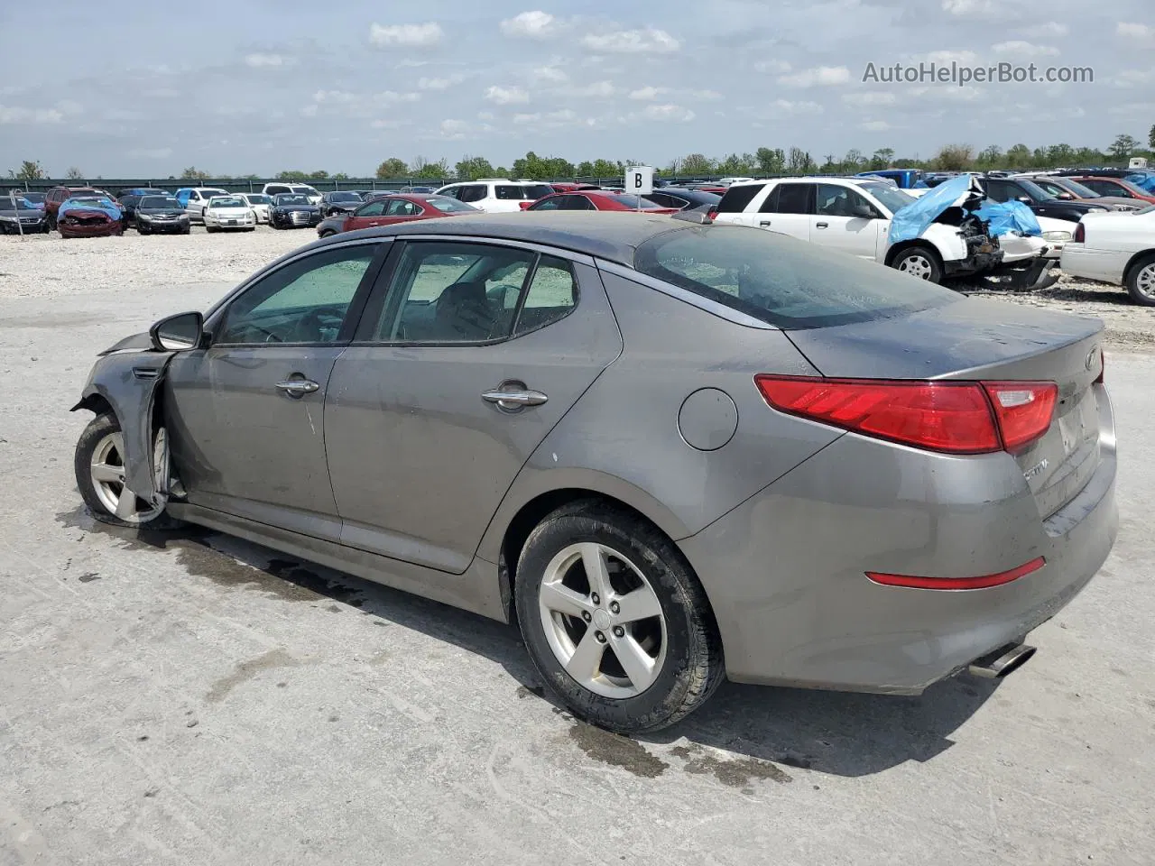 2015 Kia Optima Lx Серый vin: 5XXGM4A78FG486490